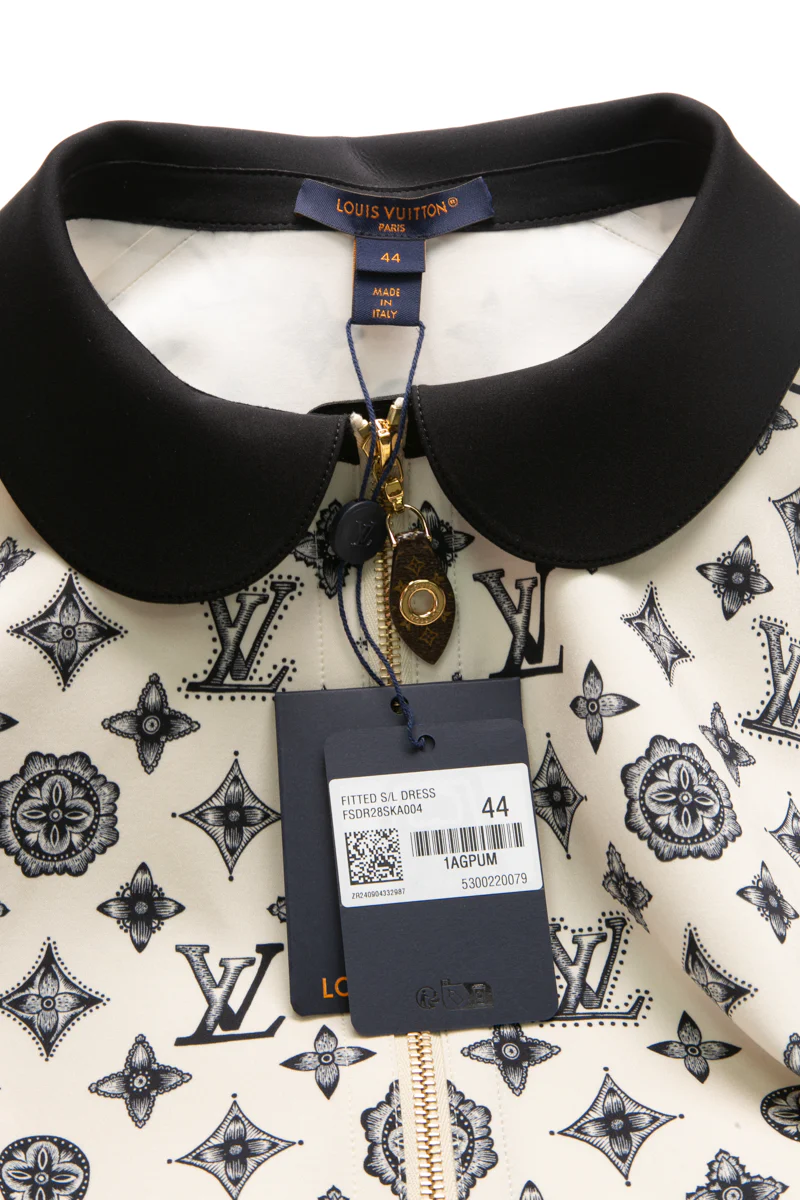 Monogram Fitted Sleeveless Dress - Size 44 - Image 4