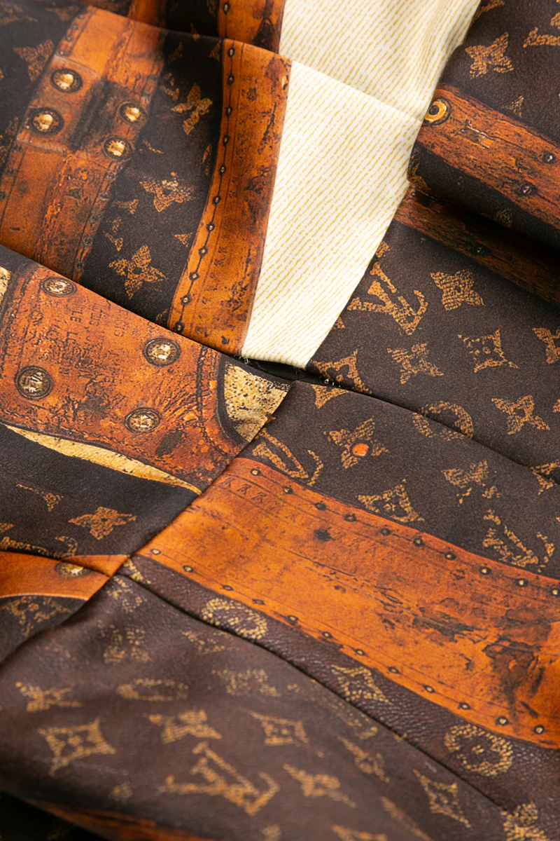 Monogram Trunk Pleated Dress - Size 42 - Image 4