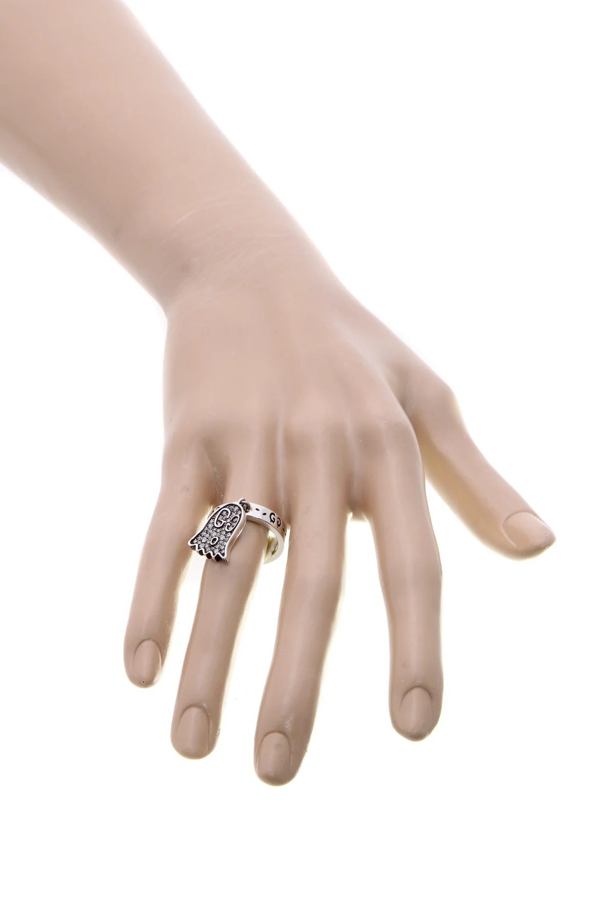 Diamond Ghost Charm Ring -Size 6 - Image 3