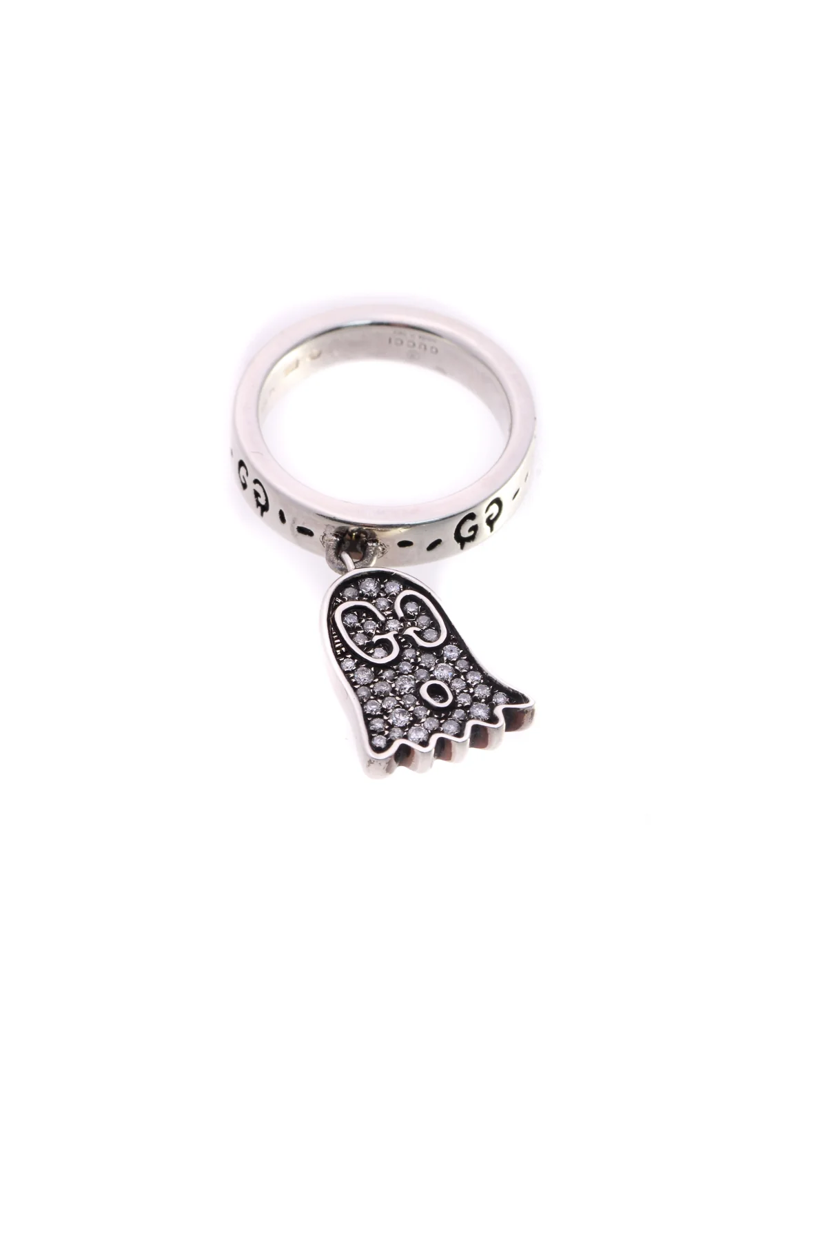 Diamond Ghost Charm Ring -Size 6 - Image 6