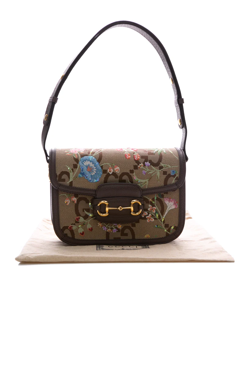 Floral 1955 Horsebit Shoulder Bag - Image 10