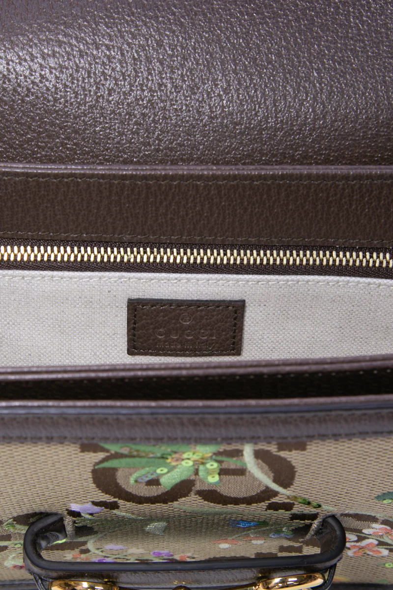 Floral 1955 Horsebit Shoulder Bag - Image 9