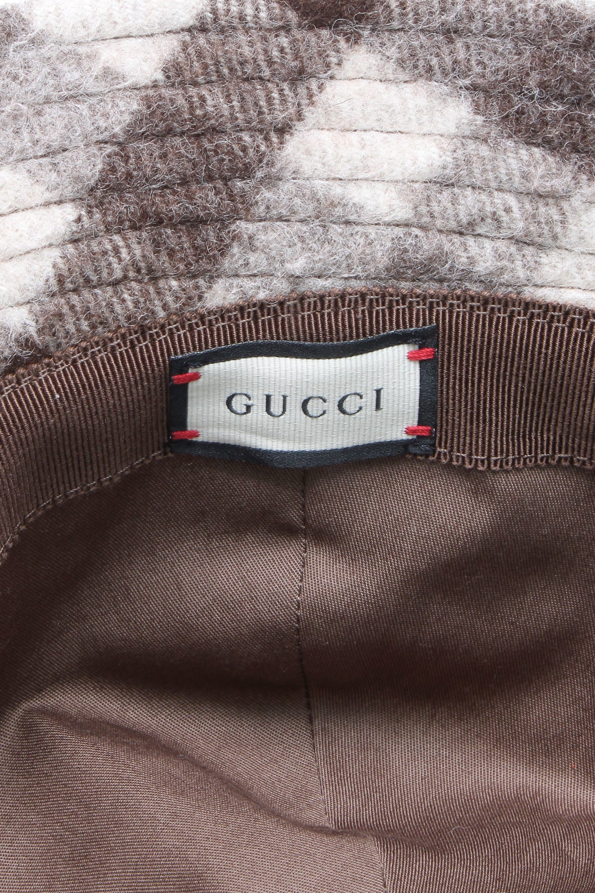 "Orgasmique" Patch Bucket Hat - White/Brown Size Medium - Image 6